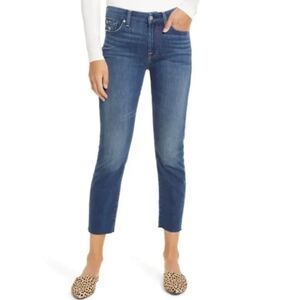 7 For All Mankind Women's Cropped Ankle Jeans - Medium Blue Wash